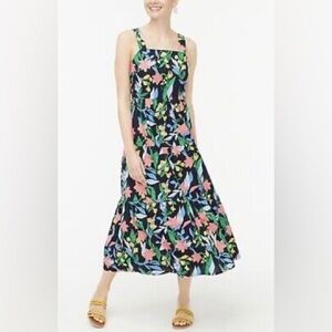 J Crew Floral tiered maxi dress